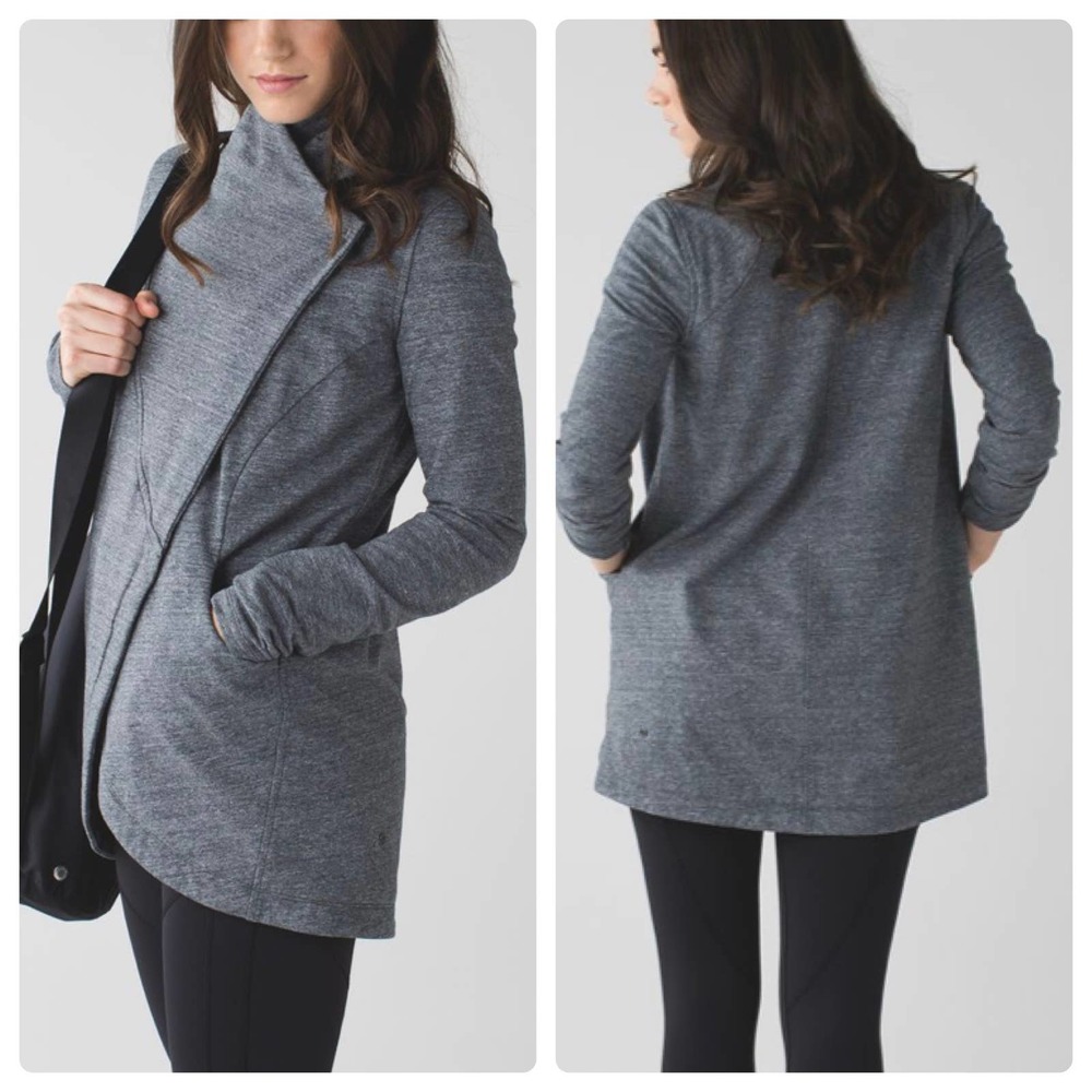 Lululemon That's A Wrap Heathered Snow Slub Coal